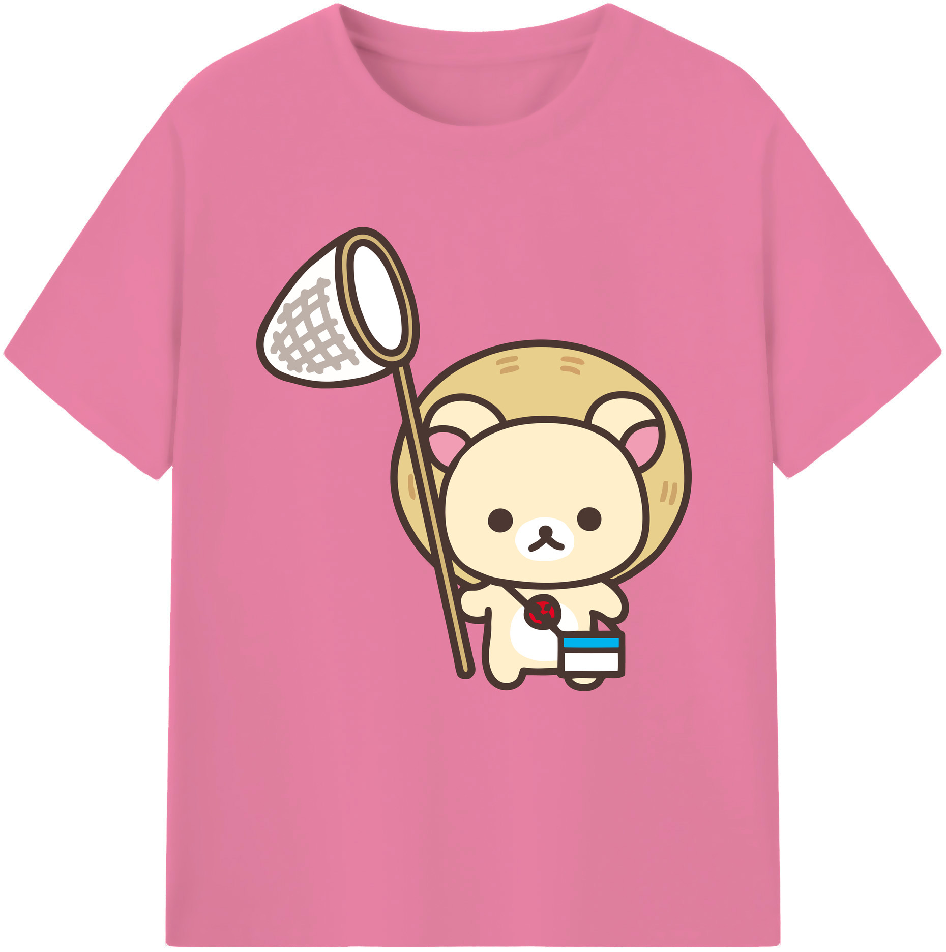 （画像用） リラックマ リラックマ キイロイトリ Rilakkuma Korilakkuma Kiiroitori 綿100％半袖Tシャツ（フロントプリント）